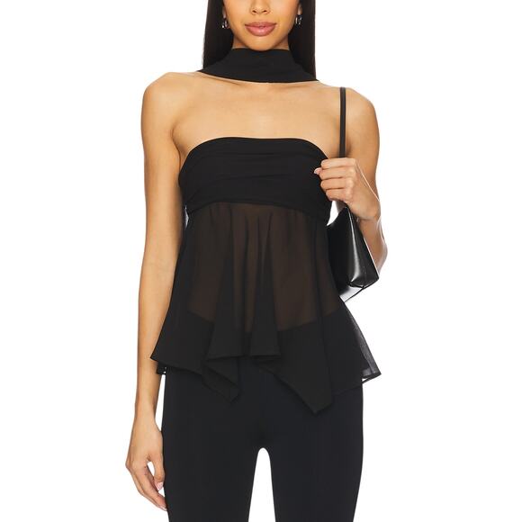 Lovers And Friends 'Sierra' Black Polyester Top Size XS - Picture 1 of 4